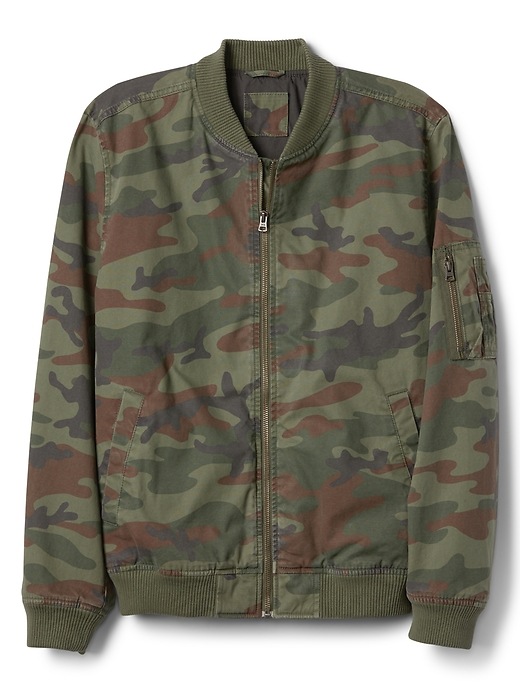 Image number 6 showing, Wearlight Camo Bomber Jacket