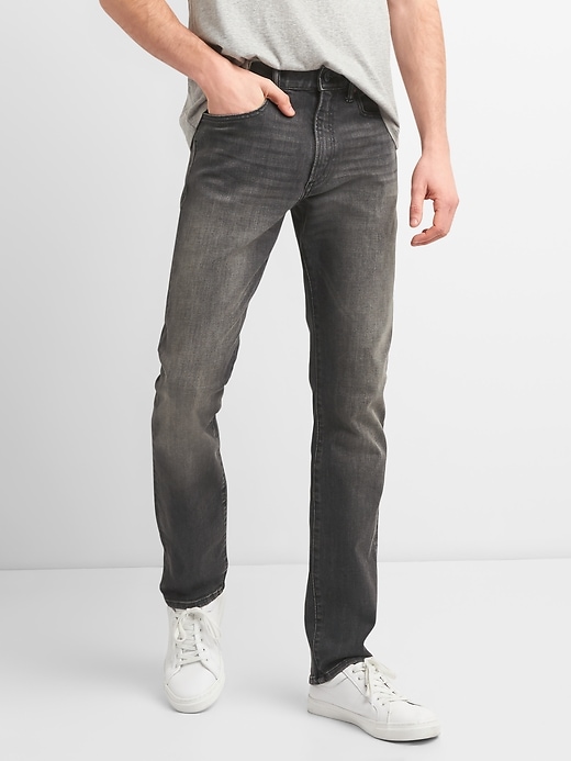 1 of 8 showing, with the color washed black of product Slim Jeans With Gapflex