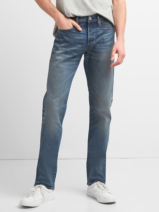 Image number 1 showing, Limited-Edition Cone Denim&#174 Selvedge Slim Jeans with GapFlex