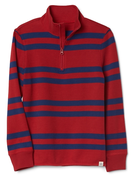 View large product image 1 of 1. Stripe Mockneck Pullover Sweater