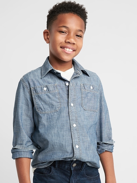 Image number 2 showing, Chambray Shirt