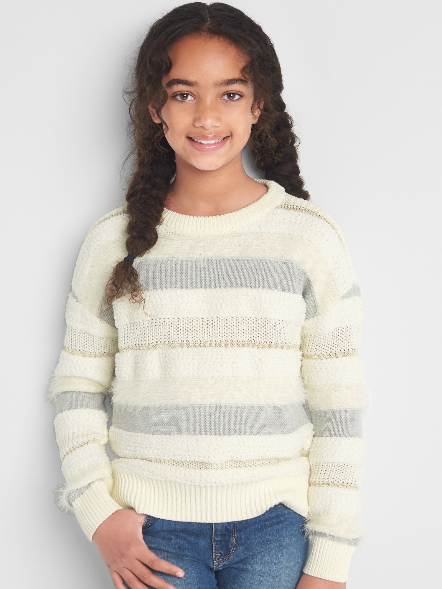 Mixtexture stripe sweater Gap