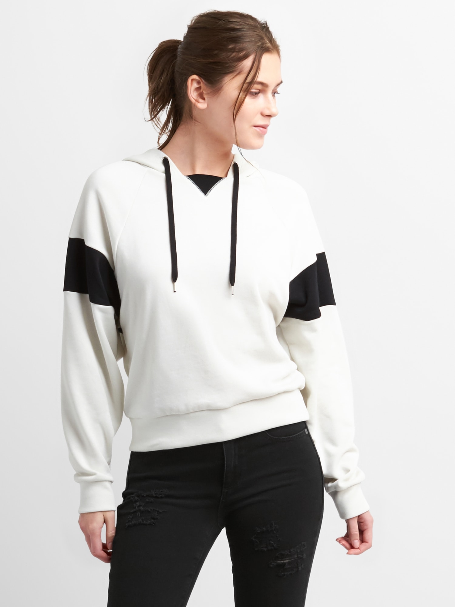 Colorblock Pullover Hoodie in French Terry Gap