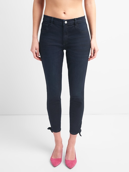 Image number 8 showing, Mid Rise Favorite Ankle Jeggings with Tie-Hem