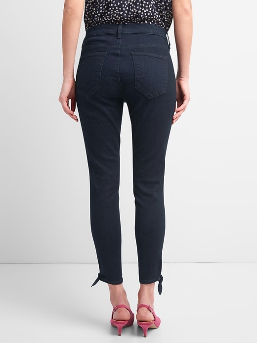 Image number 2 showing, Mid Rise Favorite Ankle Jeggings with Tie-Hem