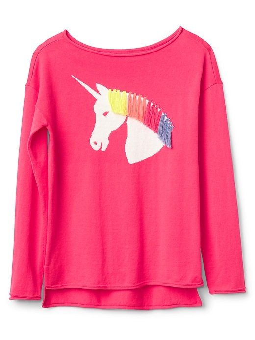 Image number 1 showing, Kids Unicorn Boatneck T-Shirt