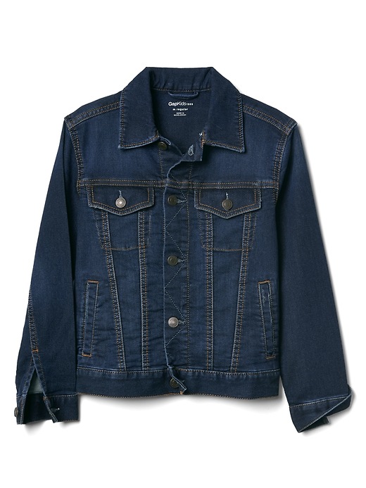 1 of 8 showing, with the color denim of product Kids Icon Denim Jacket
