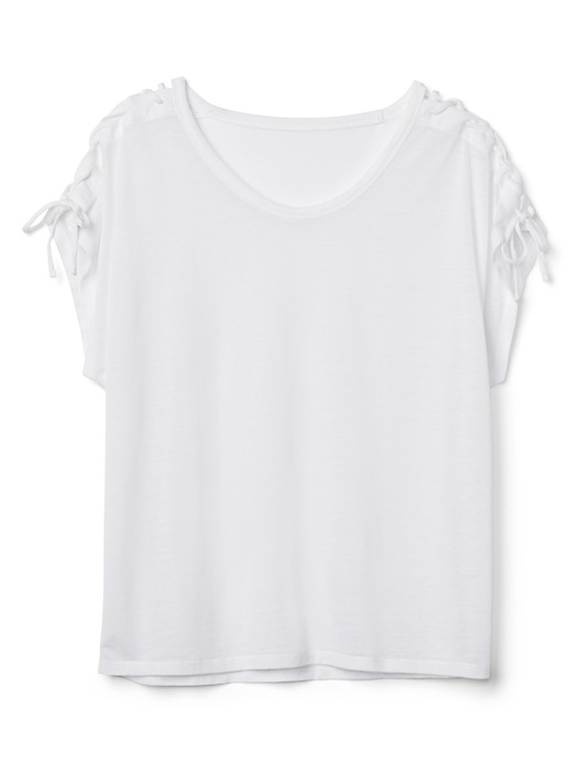 Image number 6 showing, Lace-Up Short Sleeve T-Shirt