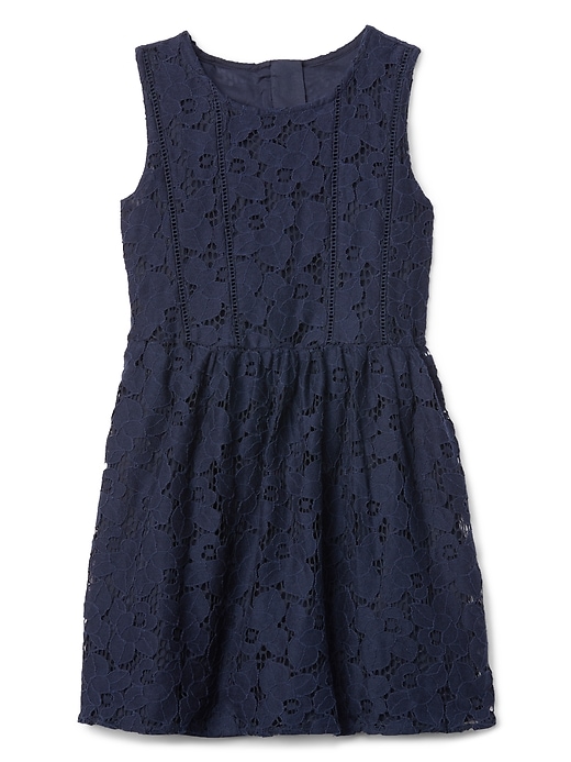 Image number 1 showing, Floral lacey fit and flare dress
