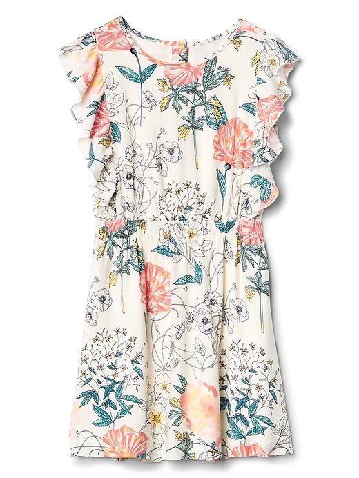Floral Cascade Ruffle Dress | Gap