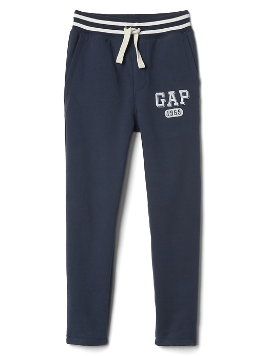 1 of 8 showing, with the color true indigo of product Athletic logo fleece sweats