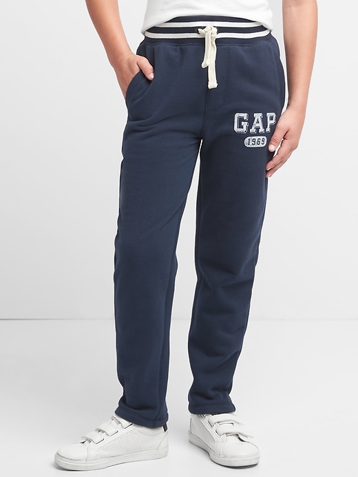 2 of 8 showing, with the color true indigo of product Athletic logo fleece sweats