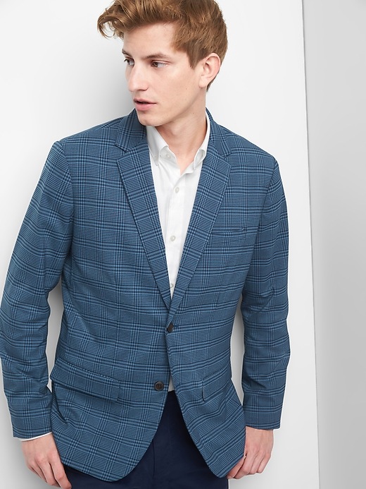 Image number 5 showing, Classic Plaid Blazer in Stretch