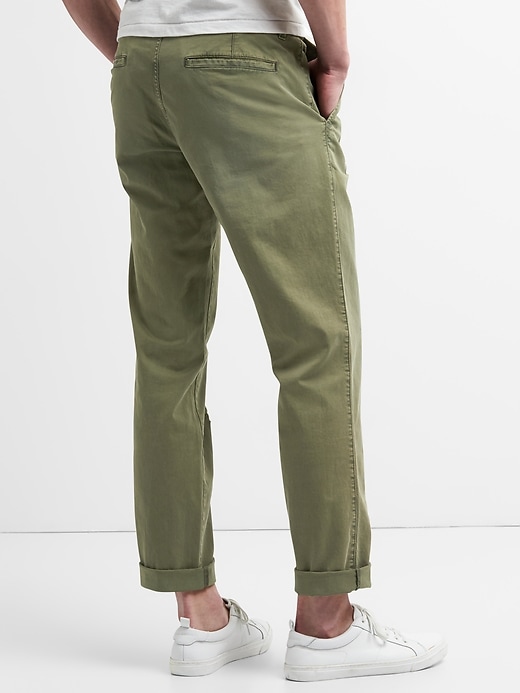Image number 2 showing, Vintage Wash Distressed Khakis in Slim Fit with GapFlex
