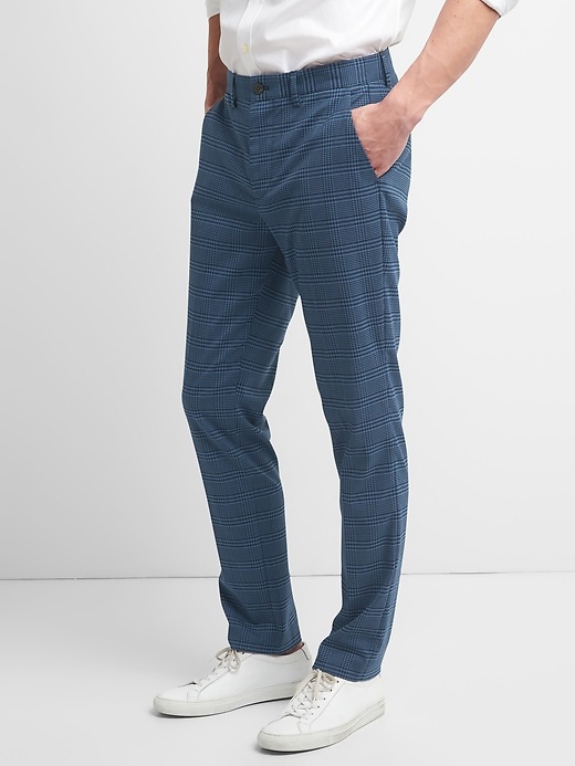 Image number 5 showing, Original Plaid Khakis in Slim Fit with GapFlex