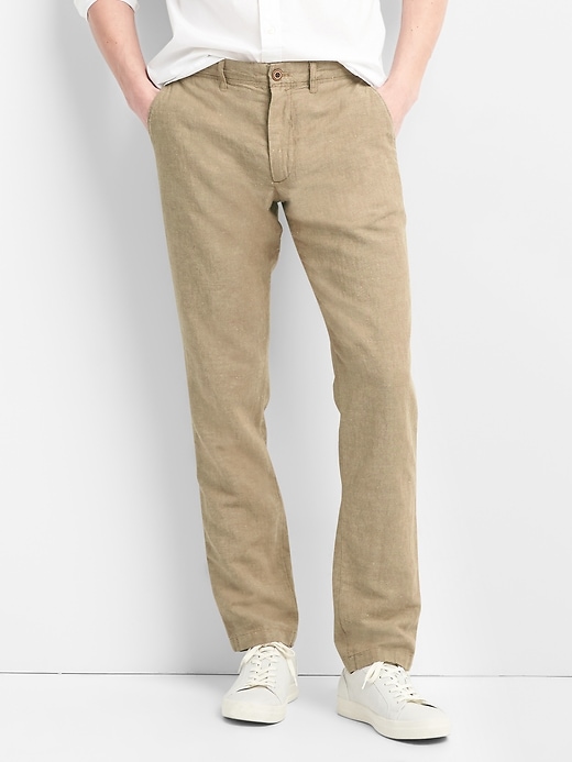 Image number 1 showing, Linen Khakis in Slim Fit