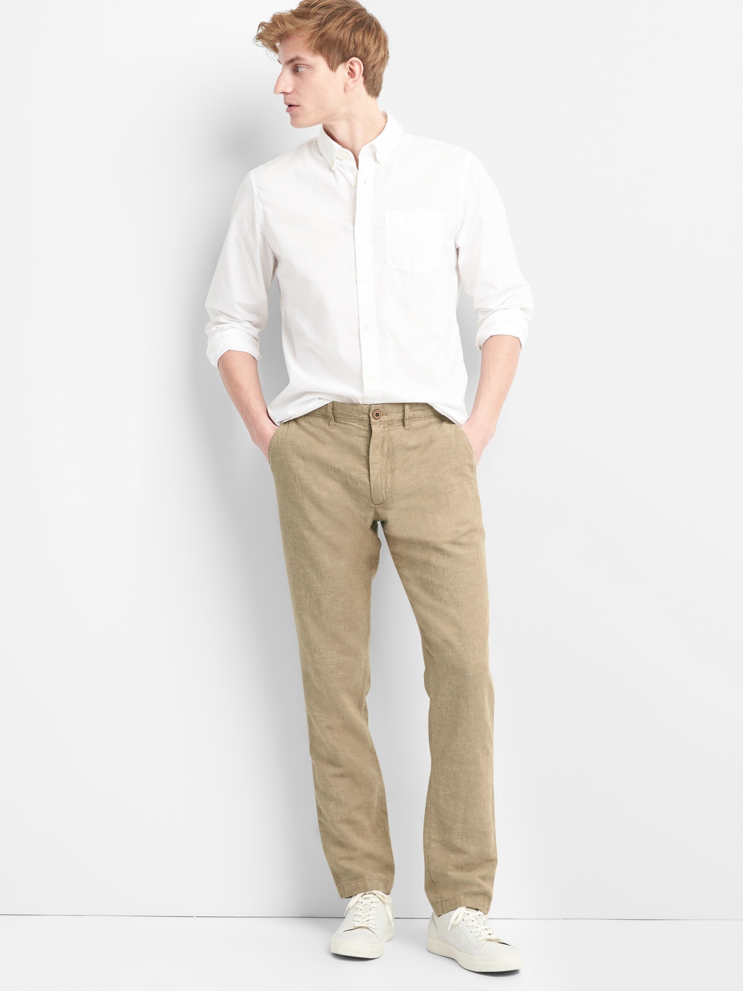 Linen Khakis in Slim Fit Gap