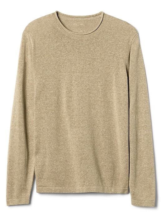 Image number 6 showing, Pullover Crewneck Sweater in Linen