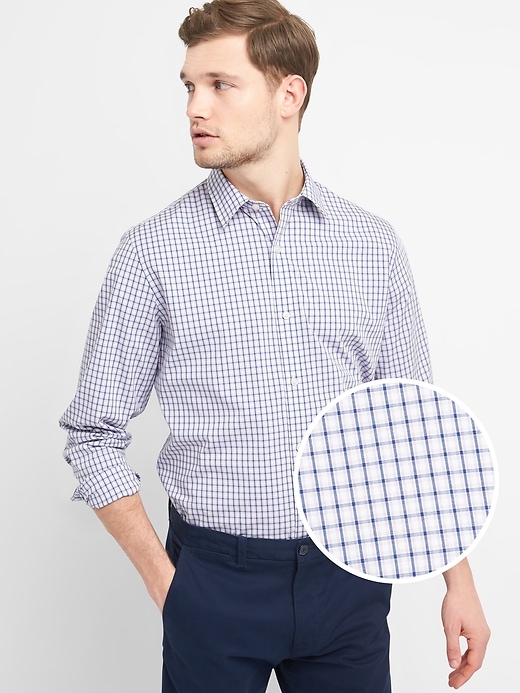 1 of 8 showing, with the color wild lavender of product Non-Iron Shirt
