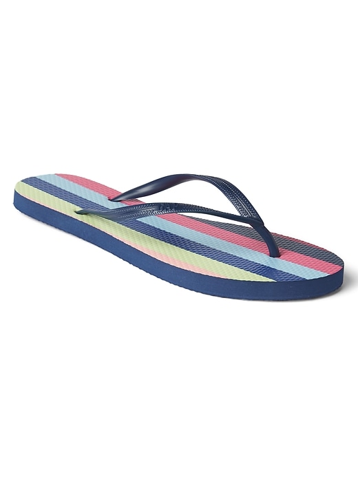 View large product image 1 of 1. Basic Flip Flops in Print