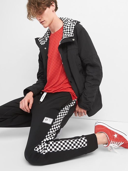 Image number 5 showing, GapFit &#124 Ovadia+ Checker Print Joggers
