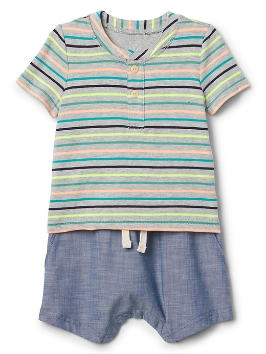 Image number 1 showing, Henley 2-in-1 One-Piece
