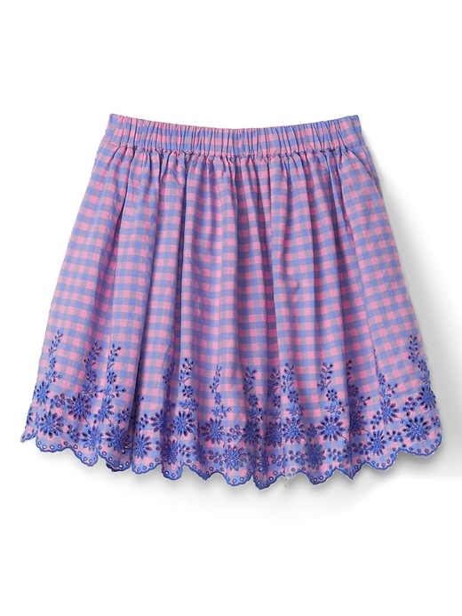 Image number 2 showing, Kids Gap &#124 Sarah Jessica Parker Embroidery Gingham Skirt