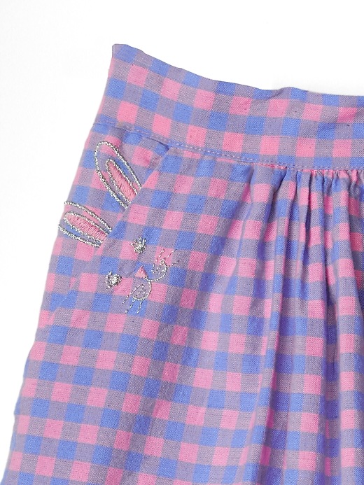 Image number 3 showing, Kids Gap &#124 Sarah Jessica Parker Embroidery Gingham Skirt