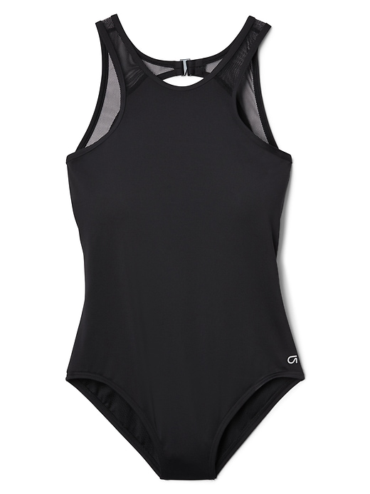 Image number 3 showing, GapFit High-Neck Mesh One-Piece Suit