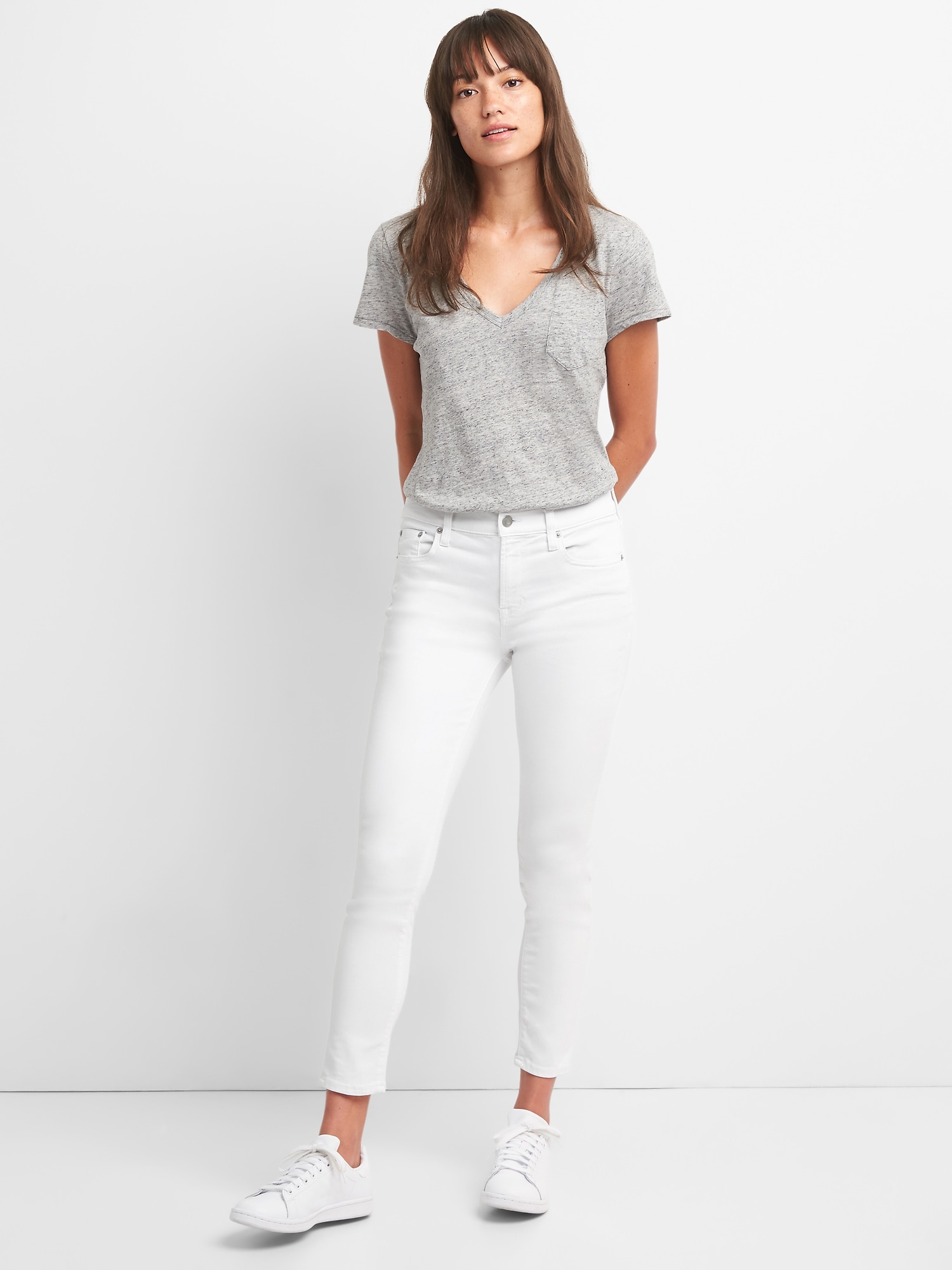 Mid Rise True Skinny Jeans Gap