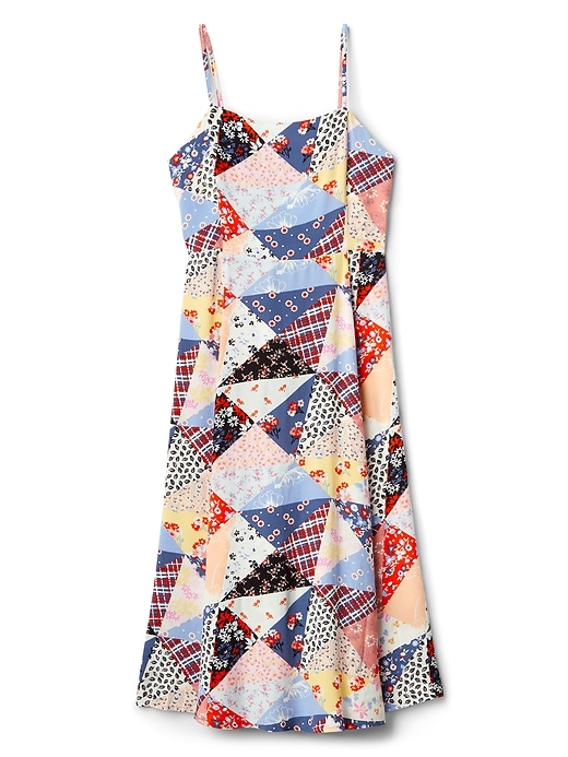 patchwork winter flare dress Arabelle Hi-Low Patchwork Floral Dress Patchwork / M main image 1