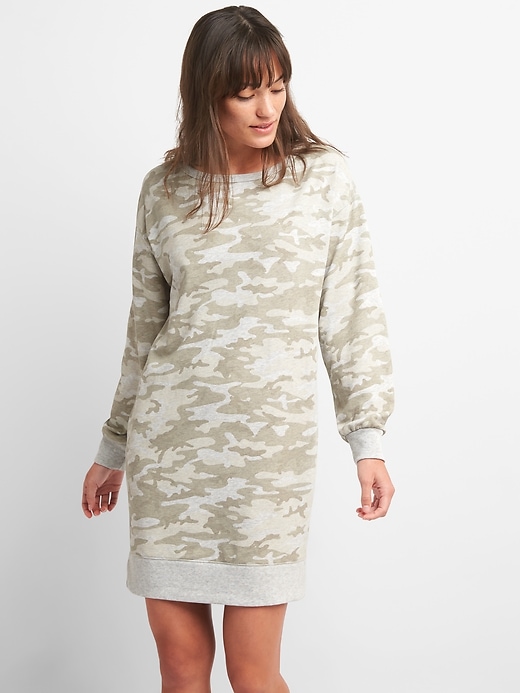 View large product image 1 of 1. Pullover Sweatshirt Dress in French Terry