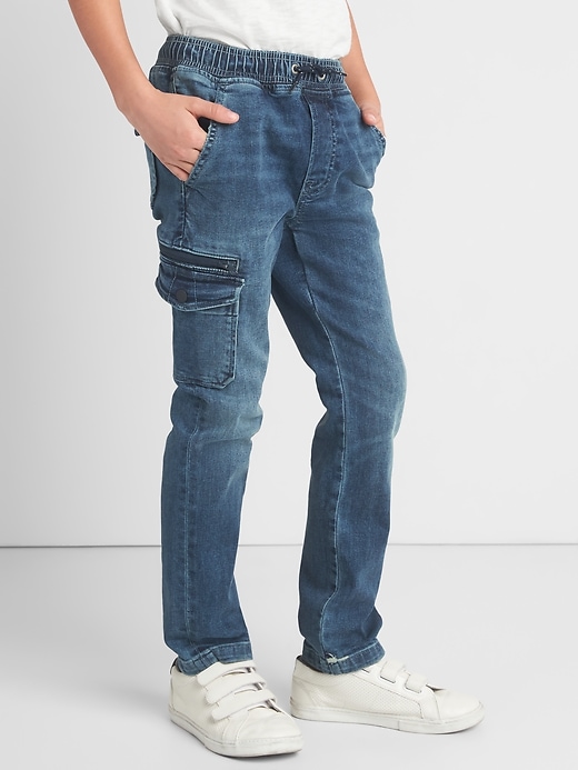 Image number 2 showing, Kids Pull-On Slim Jeans with Defendo