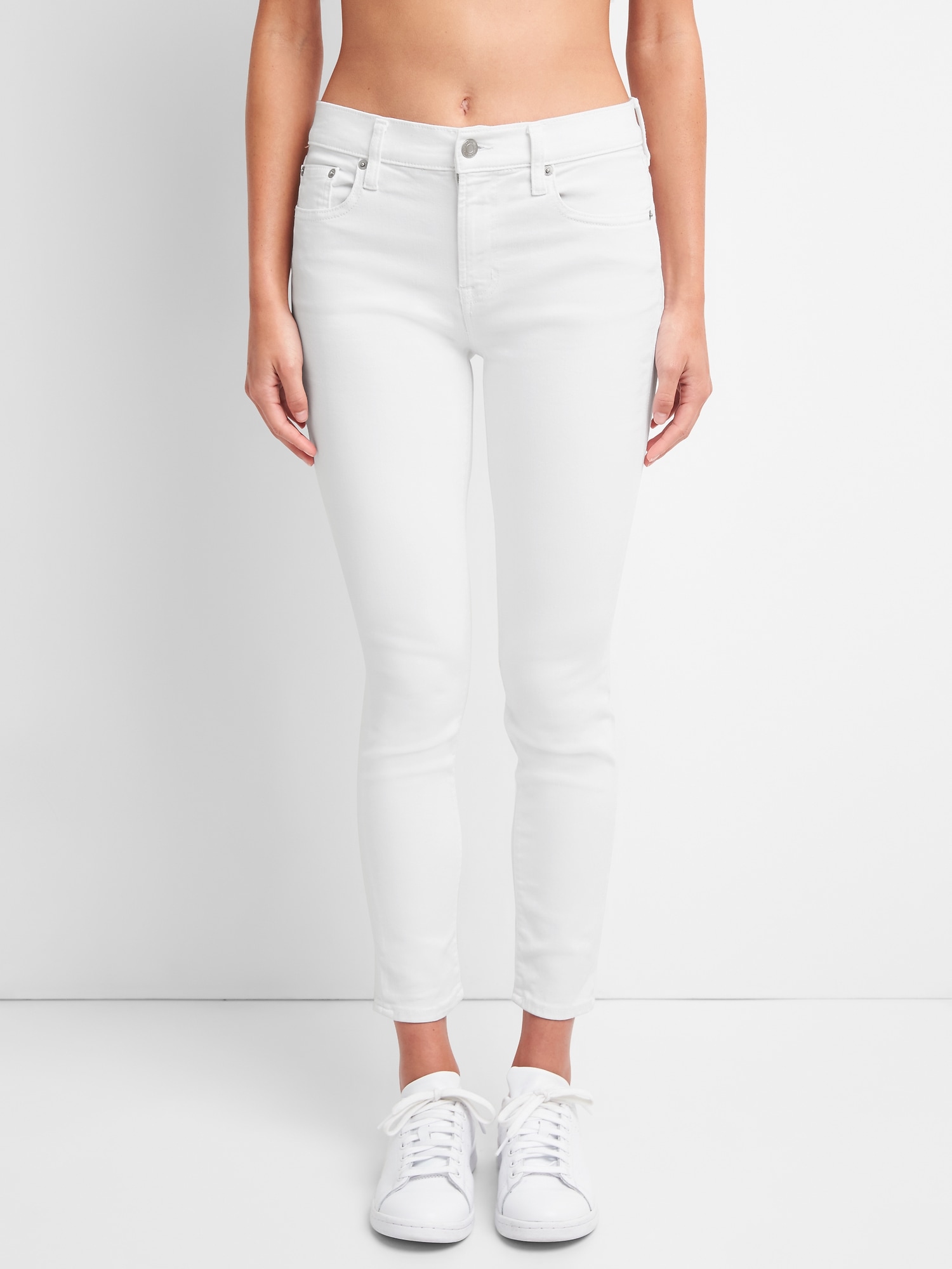 Gap true skinny white jeans deals