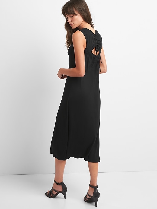 View large product image 1 of 1. Sleeveless Knit Midi Dress