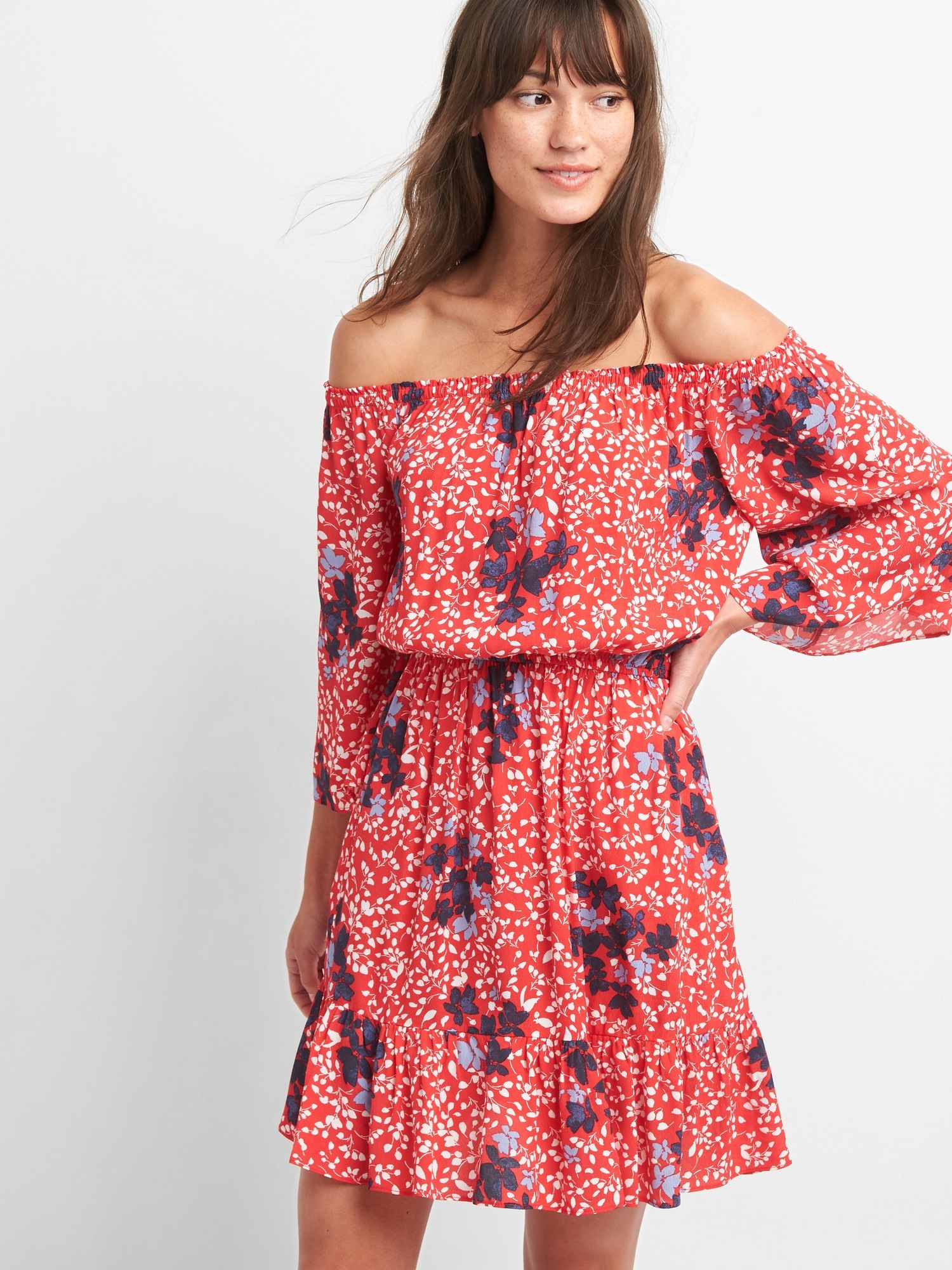 Off-Shoulder Ruffle Dress | Gap