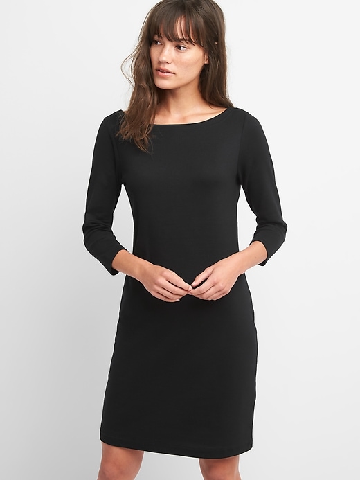 View large product image 1 of 1. Modern Boatneck T-Shirt Dress