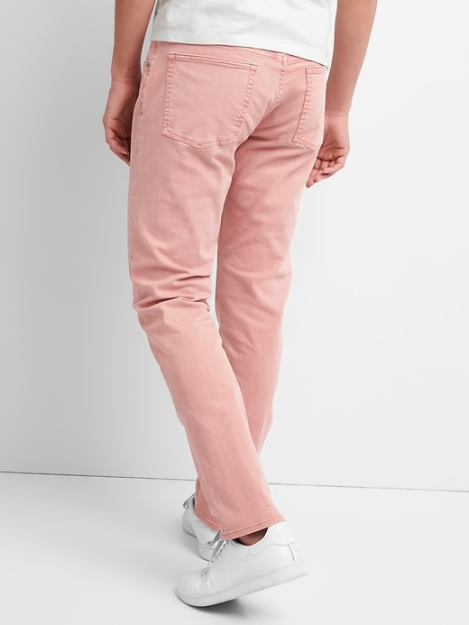 2 of 8 showing, with the color soft pink of product Color Jeans in Slim Fit with GapFlex