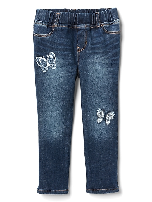 Image number 1 showing, Superdenim Butterfly Patch Favorite Jeggings with Fantastiflex