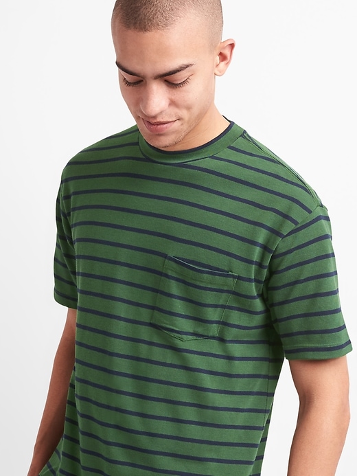 Image number 7 showing, Heavyweight Stripe Pocket T-Shirt