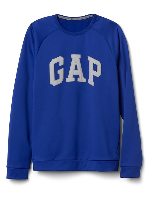 Image number 6 showing, GapFit Logo Crewneck Sweatshirt in Vanguard Fleece