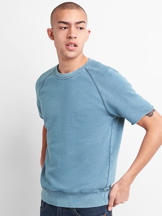 Image number 8 showing, Short Sleeve Crewneck Sweatshirt in French Terry