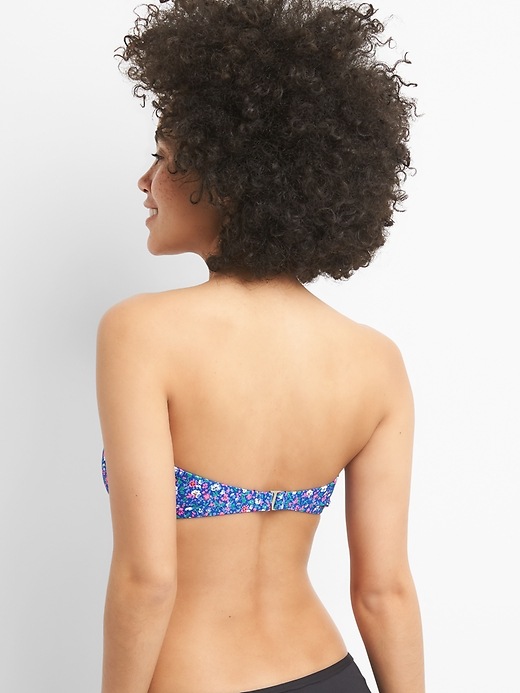 Image number 2 showing, Floral Tie Bandeau Bikini Top