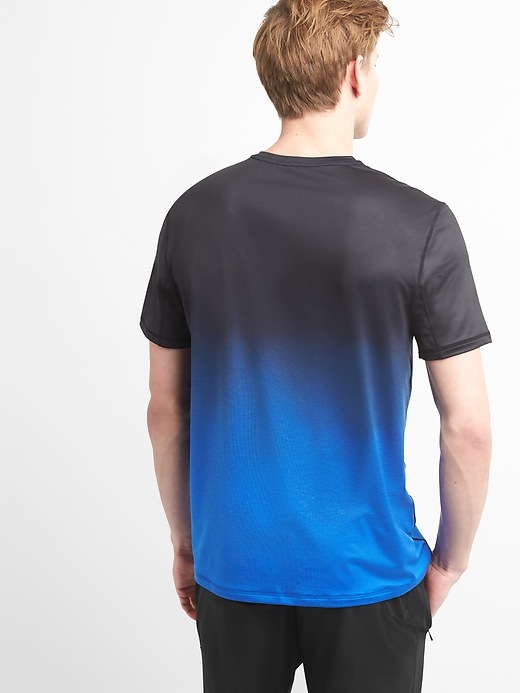 2 of 8 showing, with the color blue dip dye of product GapFit Sport T-Shirt