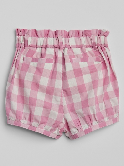 2 of 8 showing, with the color dream plaid pink of product Pull-On Plaid Bubble Shorts