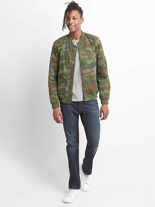 Image number 3 showing, Wearlight Camo Bomber Jacket