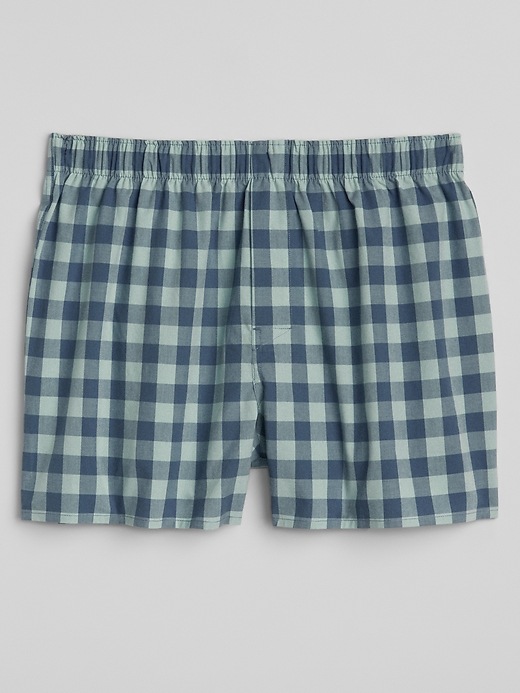 View large product image 1 of 1. 4.5" Madras Plaid Boxers