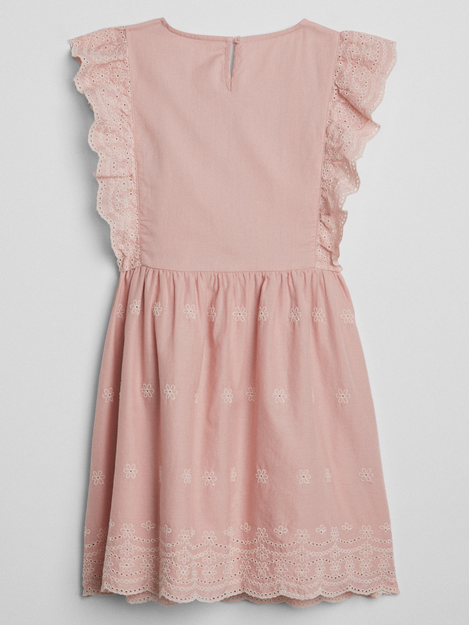 Eyelet Ruffle Tassel Dress Gap