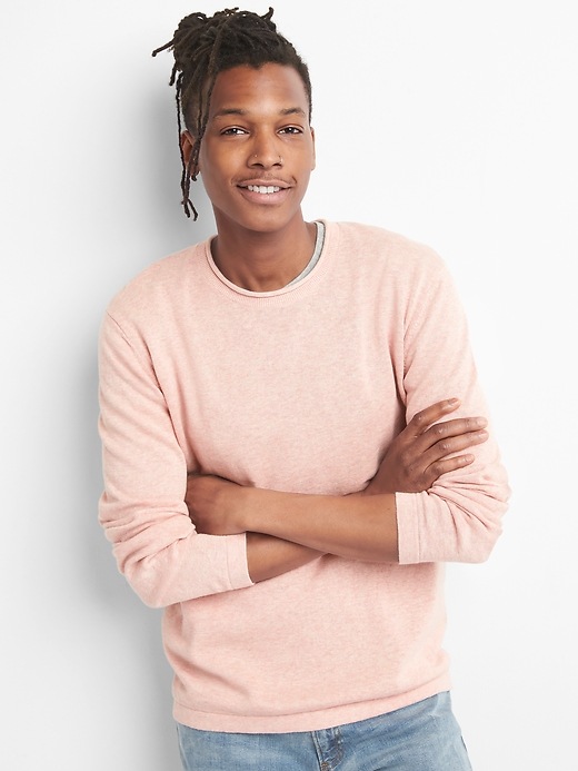 Image number 10 showing, Pullover Crewneck Sweater in Linen