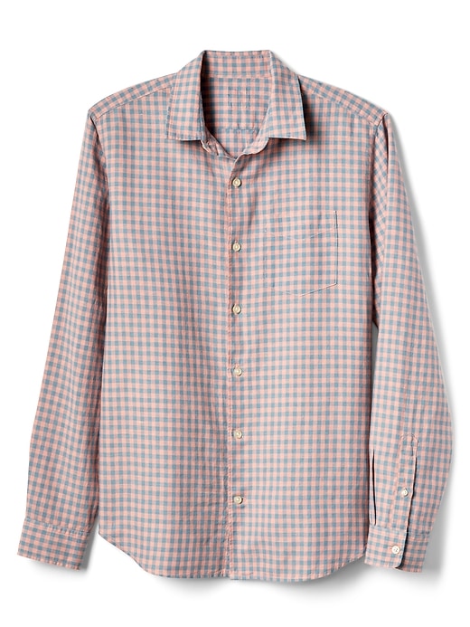 Image number 6 showing, Standard Fit Shirt in Linen-Cotton